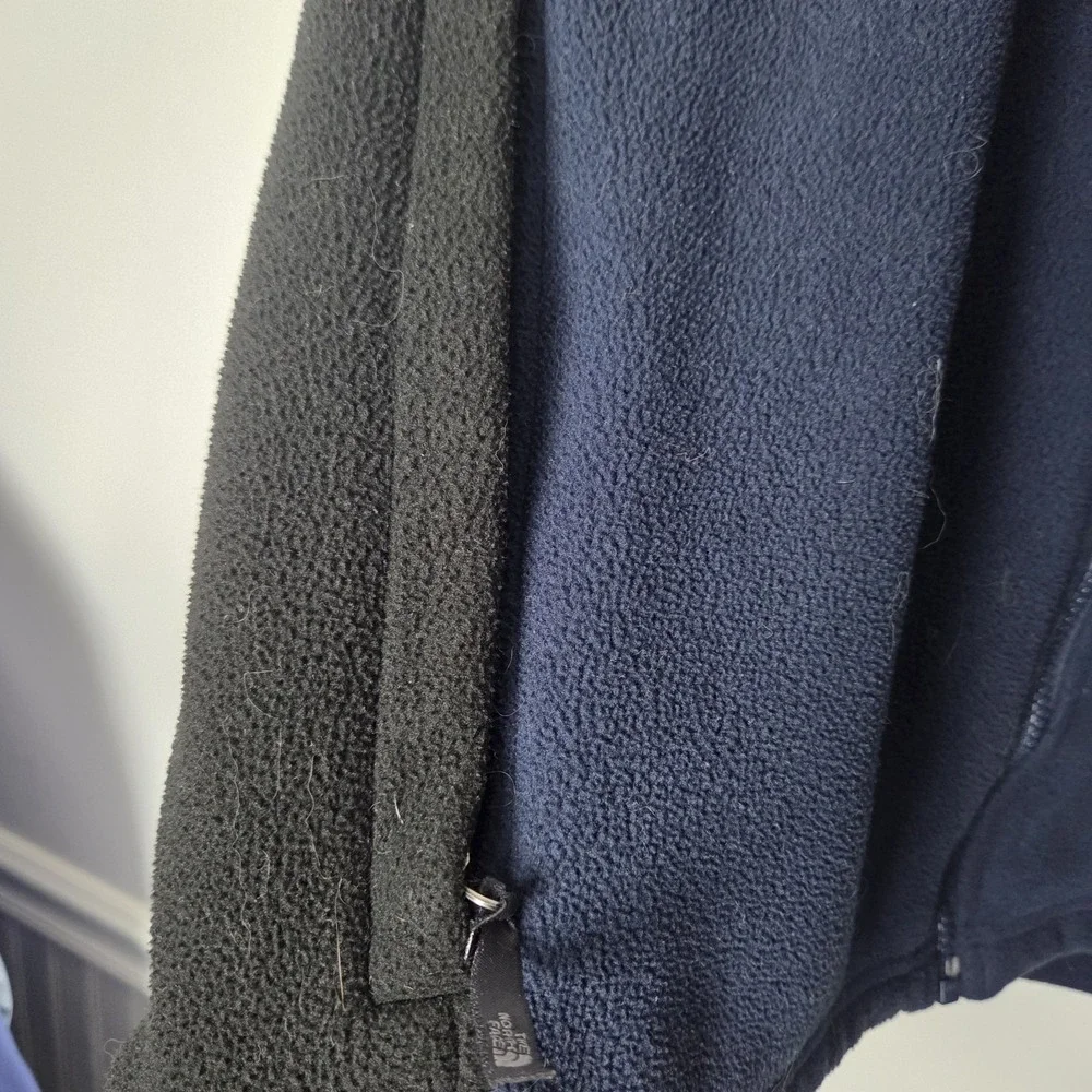 North Face Mens Denali Fleece Blue And Black Size XL Outdoor Full Zip Jacket